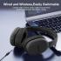 Nokia E1300 Bluetooth Headphones Over Ear, Bluetooth Wireless Headphones, 40H Playtime, HiFi Stereo Headphones Wireless with Microphone, aptX Low Latency, Soft Earpad, Compact Headphones for Phone/PC(Black)